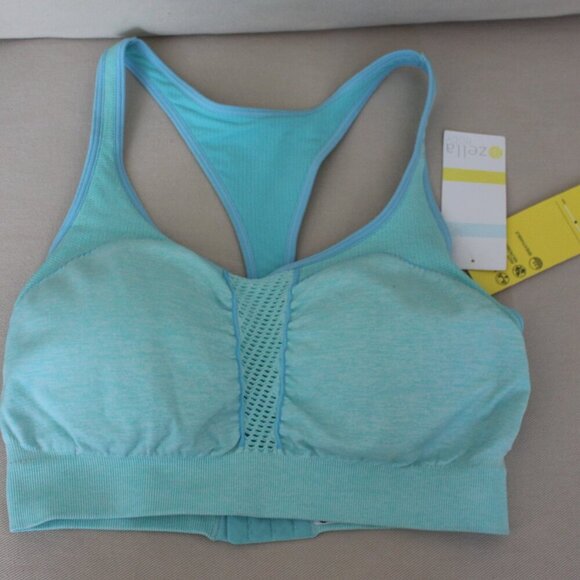 New w/Tags - Zella Body Large - “Spark” Racerback Sports Bra, Space Dye, Teal - Picture 11 of 12